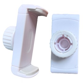 RecDec 2 Pack Gooseneck Phone Holder Clip Replacement Phone Mount Bracket with 17mm Ball Head Joint Socket for Cell Phone Clip Bed Stand Holder Long Arm Clamp Desk Ring Light Selfie Tripod White