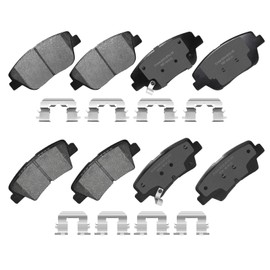 YxpBrake Front Rear Ceramic Brake Pads with Hardware Fit for Kia Optima 2013 2014 2015 2016
