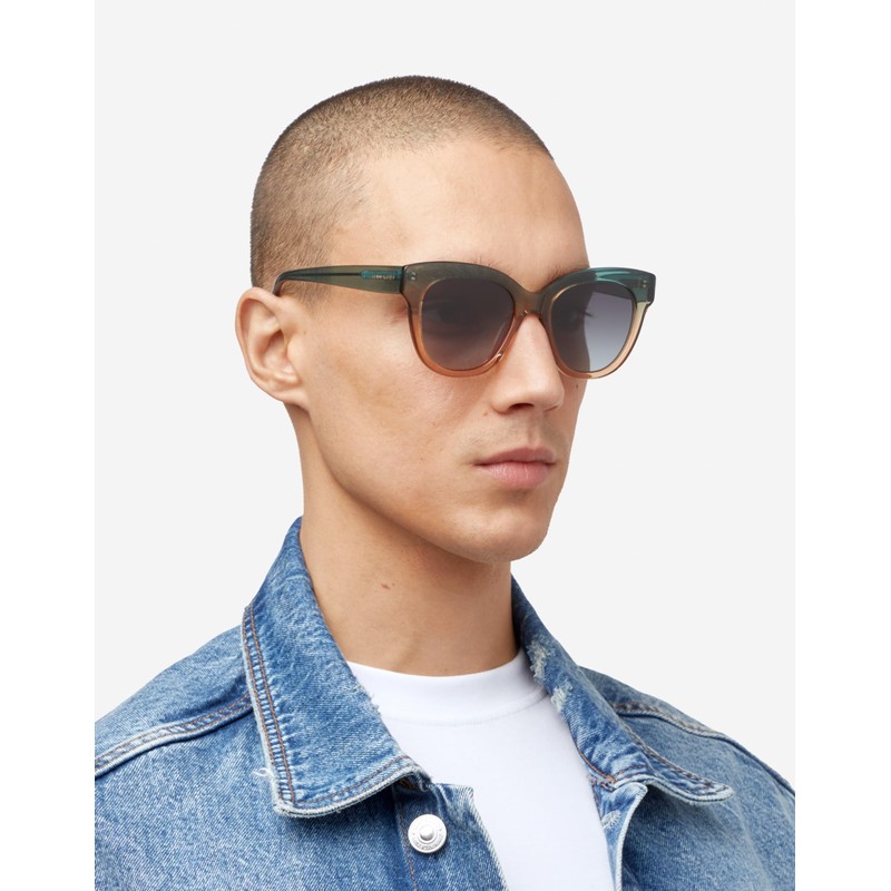 HAWKERS Audrey Sunglasses for Men and Women, Green Champagne