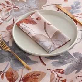 Kadut Thanksgiving Autumn Leaves, Fall, Harvest Cloth Napkins (17x17 Inch) Set of 4 | Heavy Duty Fabric | Stain Proof Napkins for Harvest, Holiday, Fall, Parties, Christmas