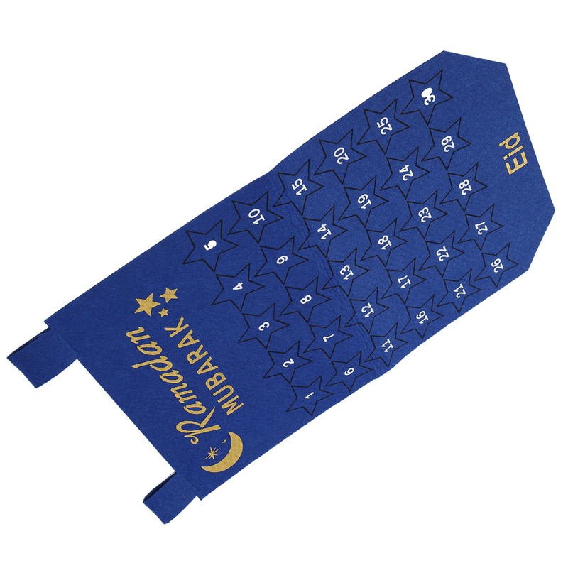 Eid Mubarak Advent Calendar Hanging Fabric Countdown Date Display Ramadan