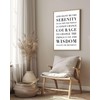 The Serenity Prayer Capitalized Poster - white: 12x16 inch