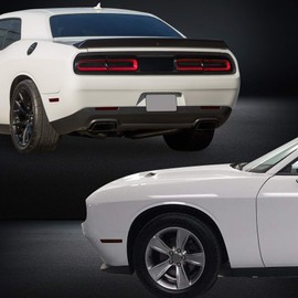 NDRUSH Vinyl Tail Light Tint Overlay Blackout Side Marker Lights & Reflectors Film Lamp Wrap Covers Compatible with Dodge Challenger 2015-2021