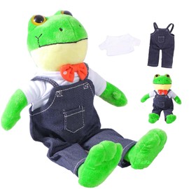 LXPWUMEI Peluche Rana Rhenne Rene 30 cm,Siesta y Compañero de Juego para Niños,Muñeca de Materiales de Comodidades Suaves,Juguete de Peluche de Rana,Regalo de Cumpleaños para Niños y Niñas.