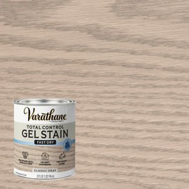 Varathane Total Control Gel Stain | Low Odor Water-Based Formula | Thick Gel Formula for Vertical Surfaces | Ideal for Wood, Metal & Fiberglass | Quart | Classic Gray