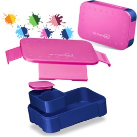 My Vesperbox – Mini Lite Bento Box – Children's Lunch Box –Extremely Robust Lunch Box – Ideal for Nursery and School (Purple - Blue)