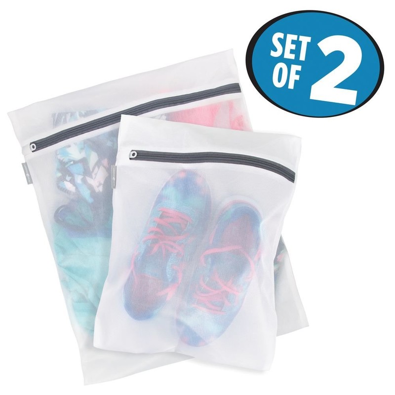 iDesign Mesh Laundry Bags with Built in Zipper for Cleaning