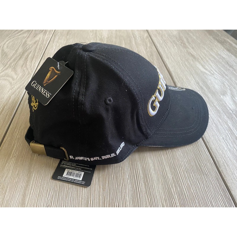 Guinness NWT Guinness Dublin Black Adjustable Strapback Baseball Cap Embroidered