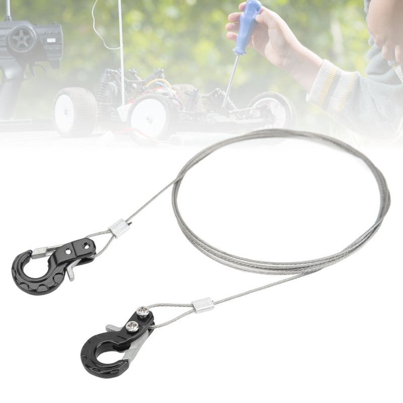2pcs RC Metal Trailer Hook Aluminum Alloy Steel Rope Lightweight