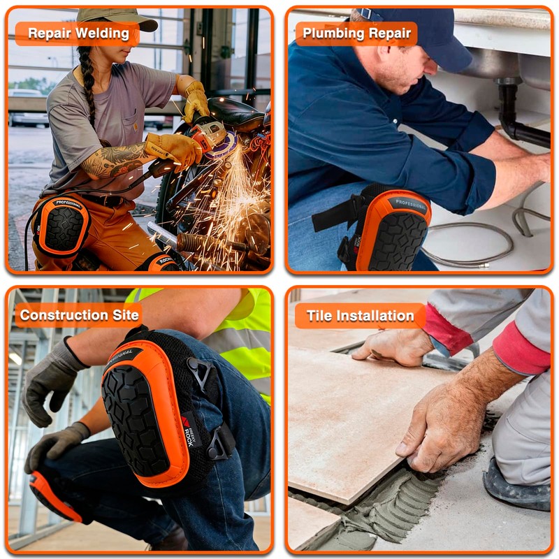 FREEKYROCK Work Knee Pads for Men Construction, Knee Pads for
