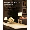 EZVALO Outdoor Cordless Table Lamp, IP65 Waterproof 4500mAh Rechargeble Shower