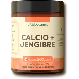 VITAL BOTANICS - Calcio + Vitamina D3-200 Cápsulas De 500 Mg - 6 Meses De Suministro - Suplemento Alimenticio Para Hombre Y Mujer - Libre De Gluten Y Aditivos - Apto Dieta Keto