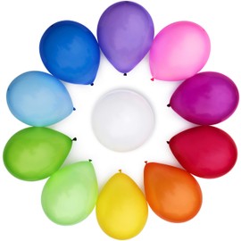 WinkyBoom 110 Balloons Assorted Color 12 Inches 11 Kinds of Premium Latex Balloons for Kids Birthday Party Decor, Colorful Rainbow Arch Decoration