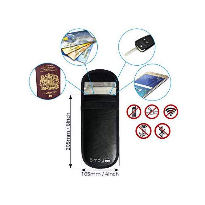 Faraday Pouch - Signal Blocking Wallet For Keyless Fobs And