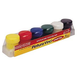 Vinci- Pintura esc 25ml cols sdos c/6cartel vinci
