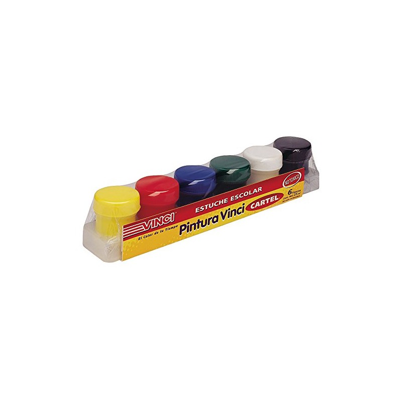 Vinci- Pintura esc 25ml cols sdos c/6cartel vinci