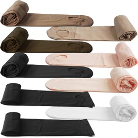 DANCEYOU 2 Pairs Black Stirrup Dance Ballet Tights Girls Womens Kids Opaque Tights 70 Denier Black XXL