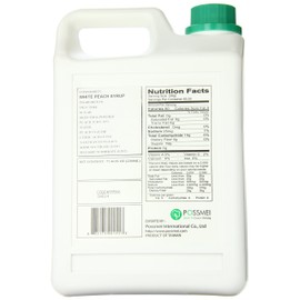 Possmei Flavored Syrup, White Peach, 5.5 Pound