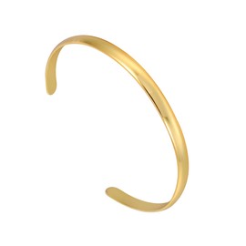 JJDreams Stainless Steel Bangle Ladies 5mm Open Bangle Ladies Women Oval Bangle Smooth Bangle,Gold