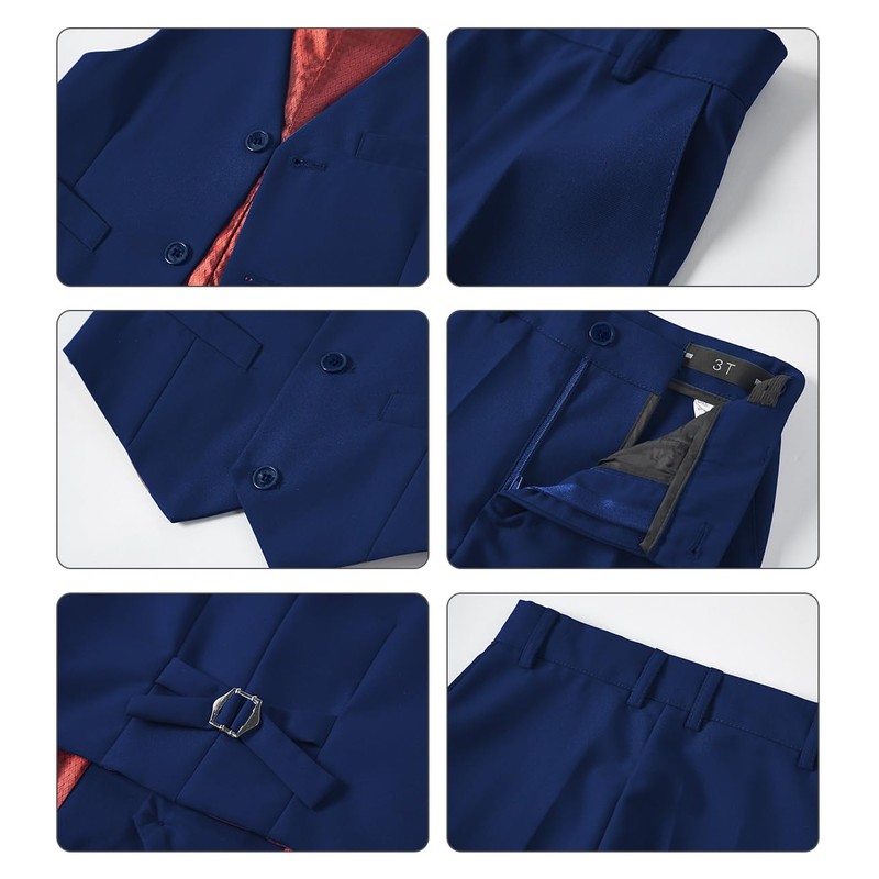 Lycody - Conjunto de chaleco formal para niños, traje de