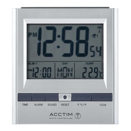 Acctim 71717x Chula RC Digital LCD Alarm Clock in Silver