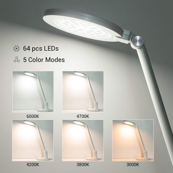 JUKSTG JUKSTG Schreibtischlampe LED, 12W Bro Tischleuchte TouchBedienung Dimmbar 10