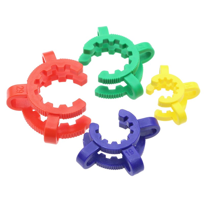 8 PCS Lab Keck Clips Plastic Joint Clips 14mm/19mm/24mm/29mm Keck
