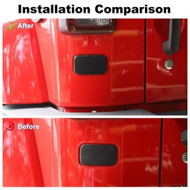 Voodonala for Jeep JK Rear License Plate Deletion Panel Bracket Delet for 2007-2018 Jeep JK JKU Exterior Accessories, Carbon Fiber 1PC