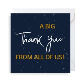 Second Ave Big Thank You Square Card Teacher Colleague Leaving Job Greeting Card