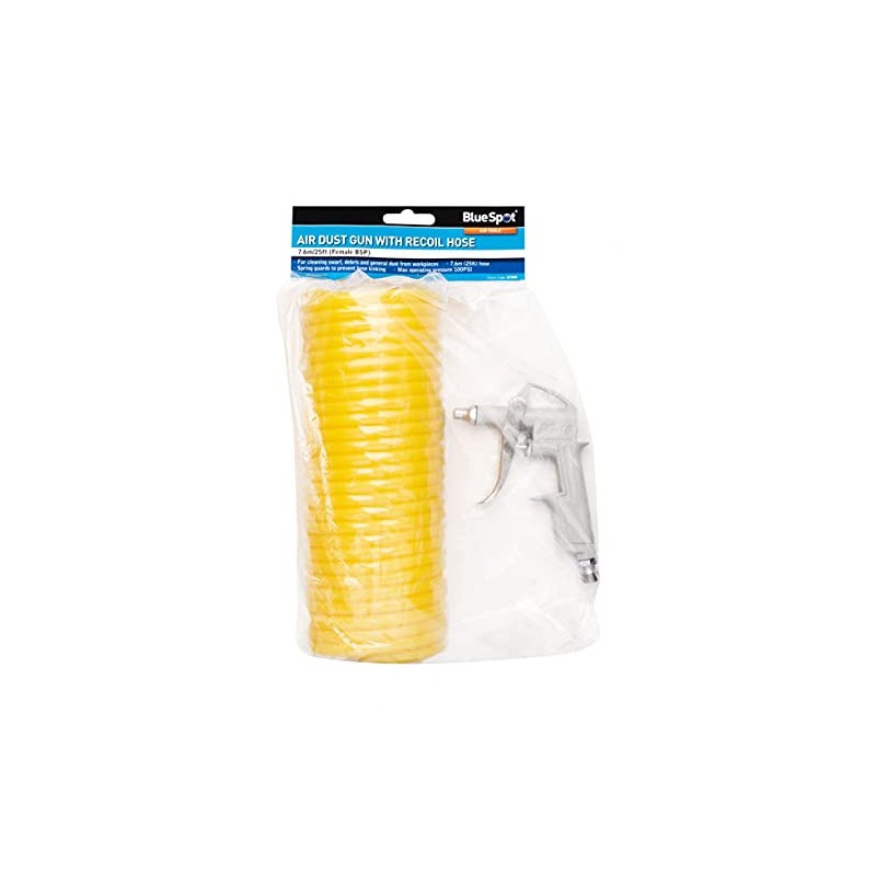 Bluespot 07949 Air Dust Gun with Nylon Recoil Hose (7.6m/25ft)