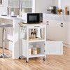 Yaheetech Yaheetech Rolling Kitchen Island with Single Door Cabinet, Kitchen