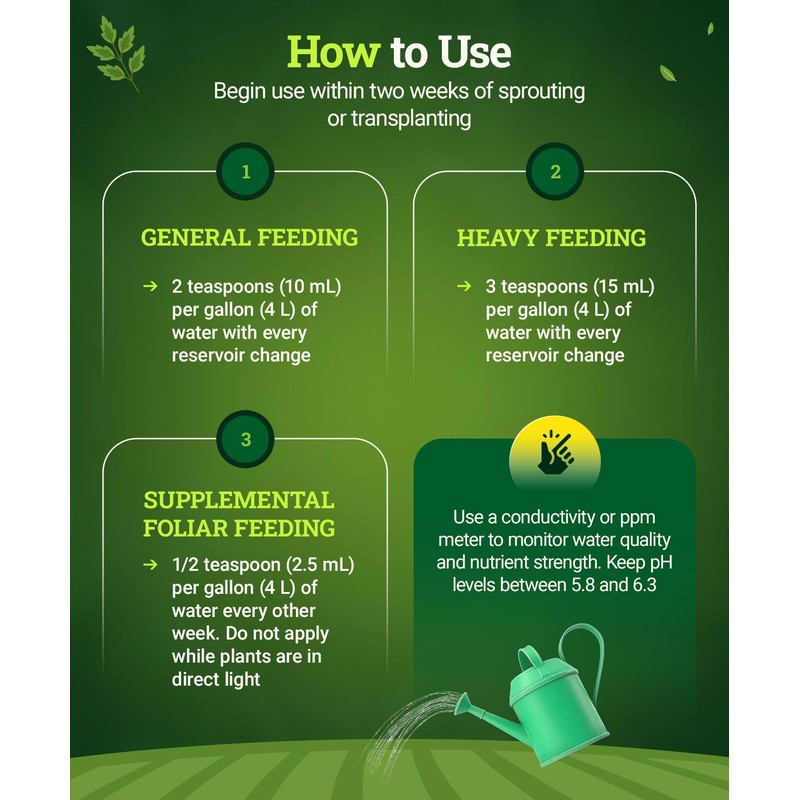 FoxFarm Grow Big Hydro Liquid Fertilizer, Plant Food with Micro