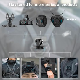 SUREWO Magnetic Quick Release Adjustable Chest Mount Harness Compatible with Go Pro Hero 13/12/11/10/9/8/7/6/5 Black,DJI Osmo Action 5 Pro/4/3/2,Insta 360 ONE R and More