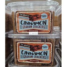 Generic Trader Joe's the Greatest Thick & Extraordinary Cinnamon Graham Crackers 16oz 454g (Two Tubs), 8 Ounce (Pack of 2)