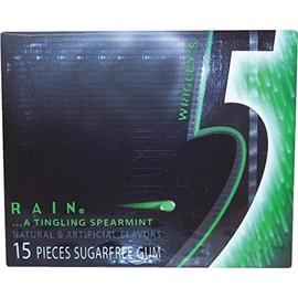 Rain Sugar Free Gum, 15-Piece Packages (Pack of 10)