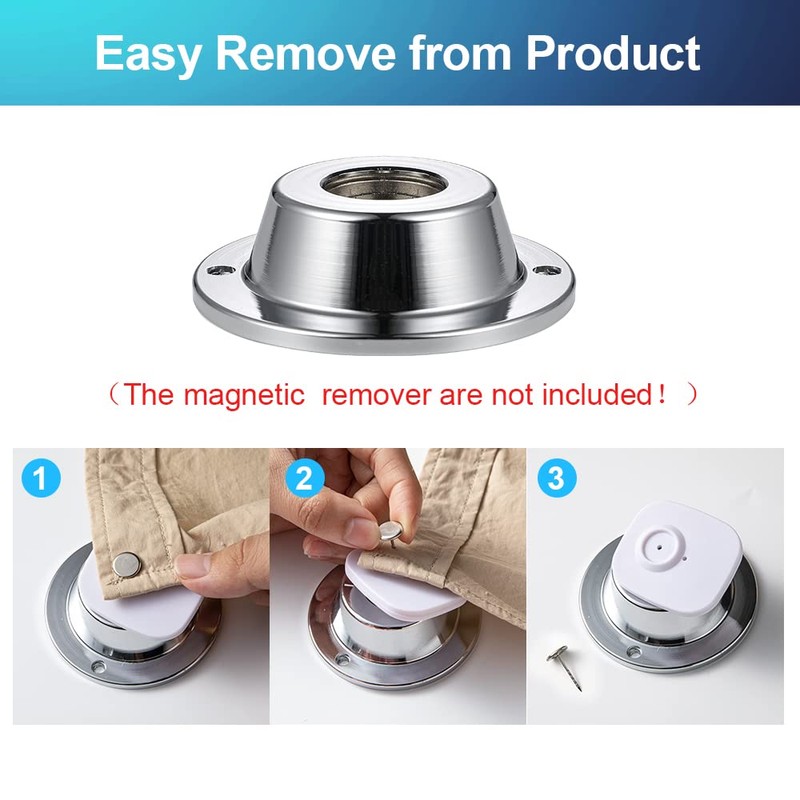 250 Pieces Hard Clothing Security Tags 8.2Mhz RF Frequency, White