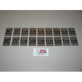 SODA Vending Machine (18) Vend Price Decal Variety Pack - 2 ea. of .50 - $2.50