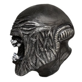 eLymwoo Scrary Masks Alien Predator Latex Headgear Cosplay Costume Props Black Helmet Realistic Masks