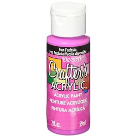 DecoArt DCA99-3 Crafter's Acrylic Paint, 2-Ounce, Fun Fuchsia