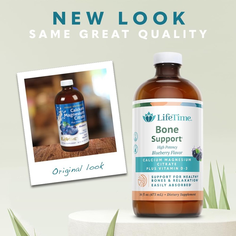 LIFETIME Bone Support, Calcium Citrate, Magnesium Citrate and Vitamin D-3,