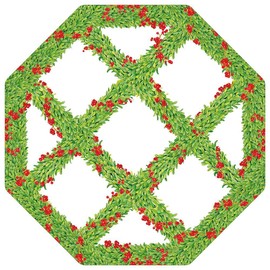 Caspari Boxwood Trellis Die-Cut Placemat - Set of 4