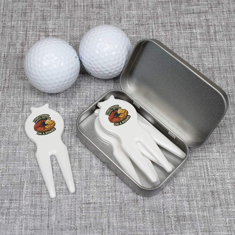 'Everything Tastes Better On A Board' Golf Divot Tool/Repair Fork