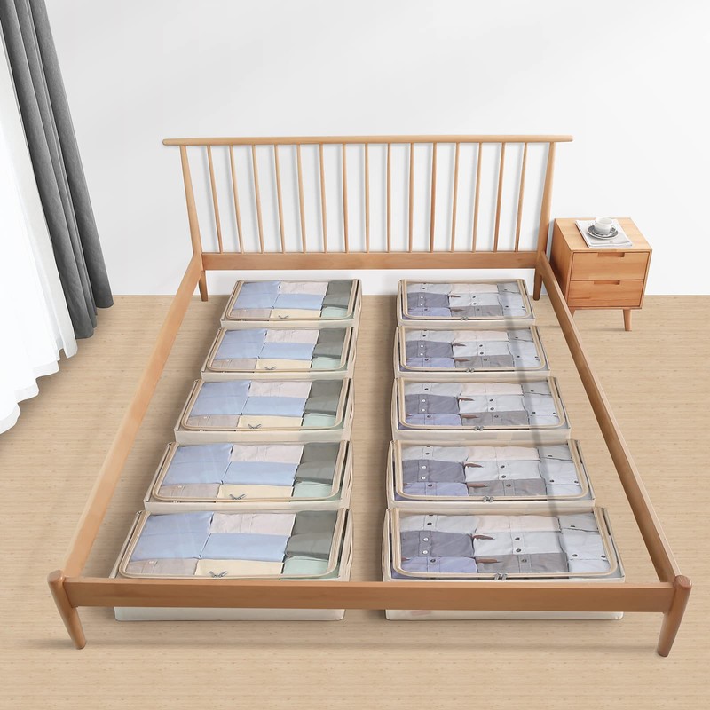 Under Bed Storage Bins Frame Storage Box Oxford Fabric Sturdy