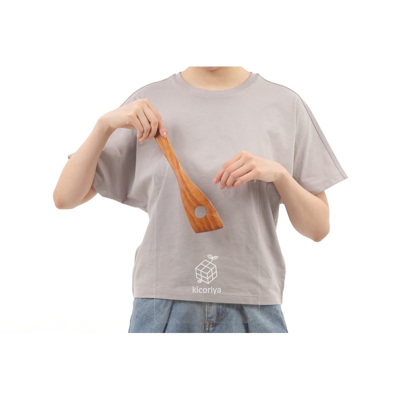 kicoriya Wooden Spatula, Spatula, Slotted Spatula, With S Hooks for