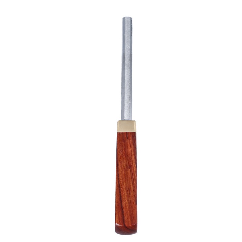Guitar Fret Crowning File Chrome Plated Solid Wood Handle Fret