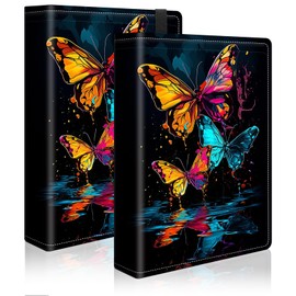Photo Album 4x6 120 Pockets Photos with Strong Elastic Band, Small Mini Capacity Leather Photo Albums Slot for Family Wedding Boys Girls Anniversary Album 5x6.4 inch，Cute Rainbow Butterfly
