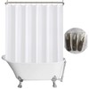 N&Y HOME Fabric Clawfoot Tub Shower Curtain 180 x 70