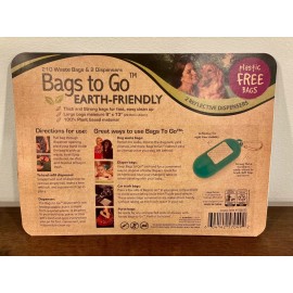 Earth Friendly Bags To Go 210 Dog Waste Bags With 2 Reflective Dispensers