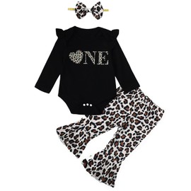 Traje de cumpleaños para niña de primer cumpleaños de un año, ropa de leopardo, Leopardo, 18-24 Meses
