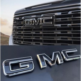GMC NEW Front Grille Emblem Chrome Fit For 2019 - 2024 GMC Sierra 1500 2500HD 3500HD